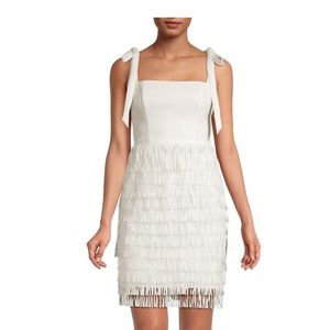 Aidan by Aidan Mattox Fringed Crepe Cocktail Dress NEW